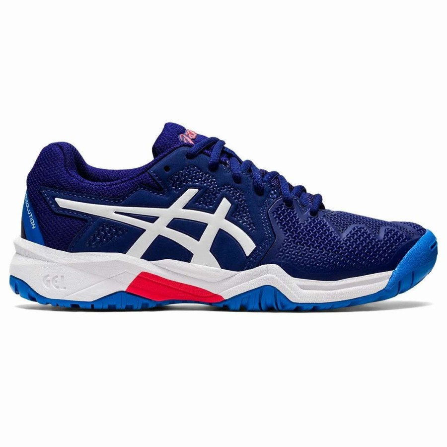 Tennis Shoes * | Asics Gel Resolution 8 Junior Tennis Shoes (Gs)